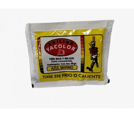 ANILINA YACOLOR AZUL MARINO 30GR