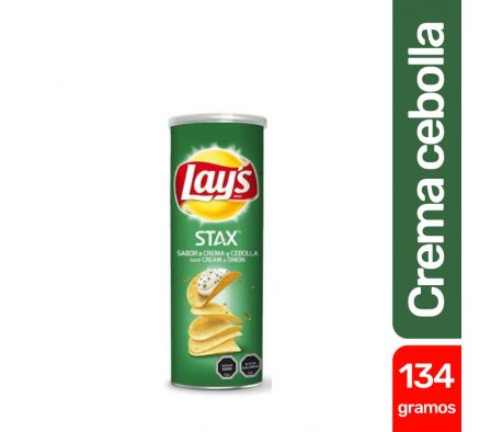 PAPA FRITA LAY`S STAX CREMA Y CEBOLLA 134gr