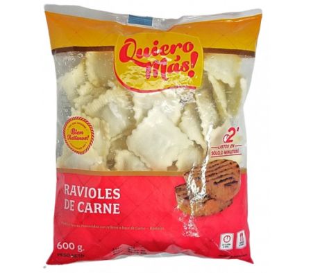 RAVIOLES QUIERO MAS CARNE 500GR