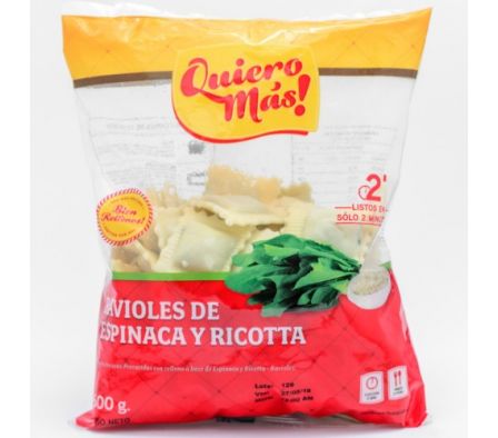 RAVIOLES QUESO MAS VERDURAS 500GR