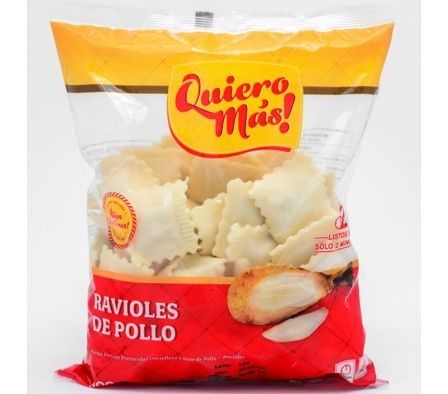 RAVIOLES QUIERO MAS POLLO 600  GR 