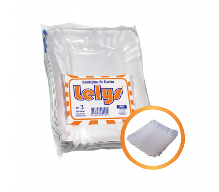 BANDEJAS D/CARTON LELYS NRO 3X30 UN ARPAR