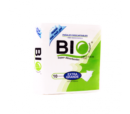 PAÑAL BIO EXTRA  GRANDE X10 UNIDADES