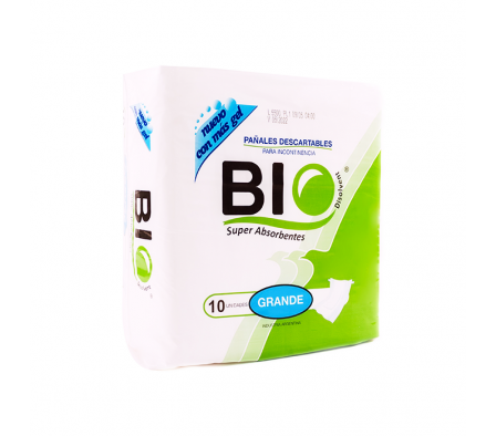PAÑAL BIO  GRANDE 10 und.