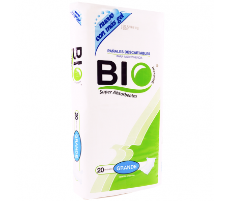 PAÑAL BIO  GRANDE X 20 UNIDADES