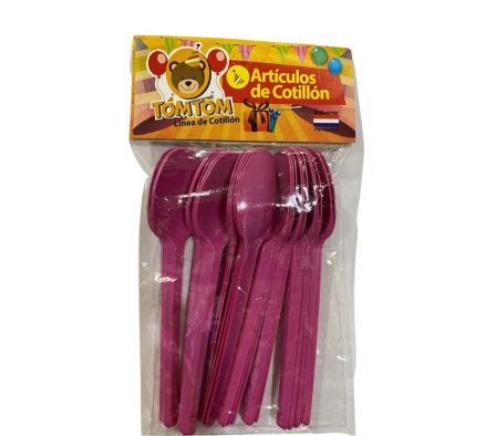 CUCHARITA SUND- ROSADO  X 25UN.