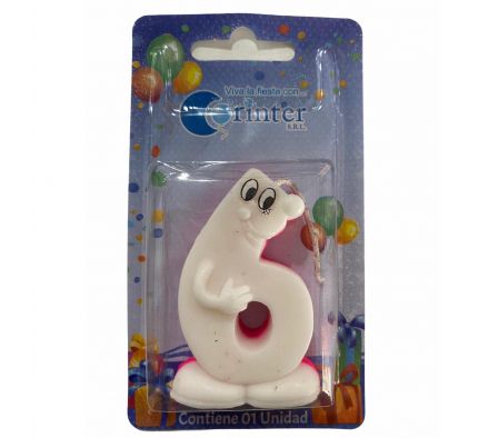 VELA CORINTER Nº 6 DOR/ROSA/AZUL