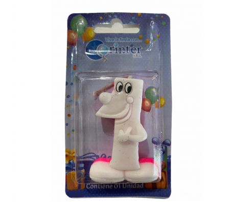 VELA CORINTER 1 AÑOS AZUL ROSA 