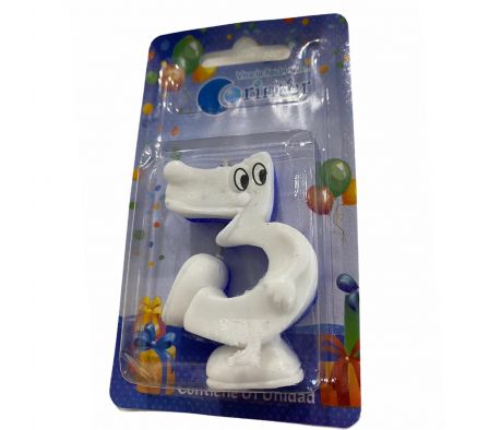 VELA CORINTER Nº 3  ROSA/AZUL