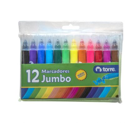 MARCADOR JUMBO 12 COLORES