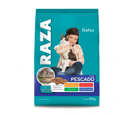 ALIM. GATOS RAZA SABOR PESCADO 500  GR
