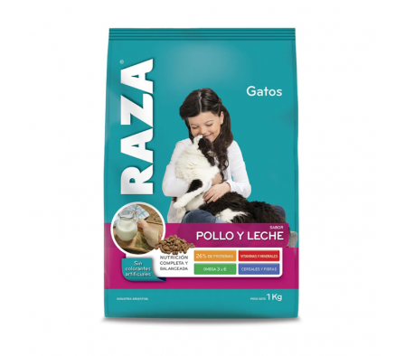 ALIM.GATOS RAZA POLLO LECHE 1 KG