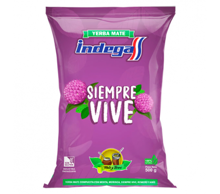YERBA INDEGA SIEMPRE VIVE PLAST 500  GR 