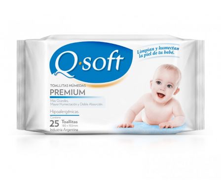 TOALLITA BABY CLAS Q SOFT X 25 UNIDADES