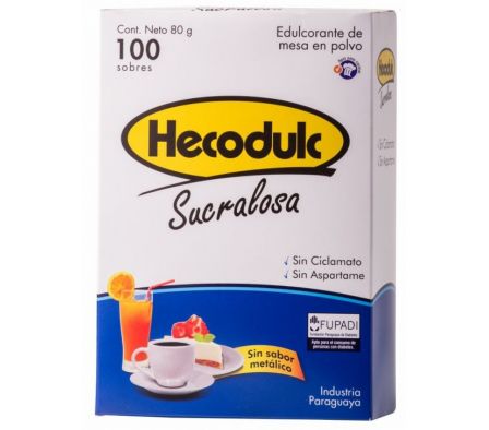 HECODUL PO SUCRALOSA 100 SOBRES 