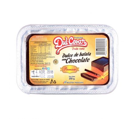DULCE BATATA CHOCOLATE DUL CES 250  GR