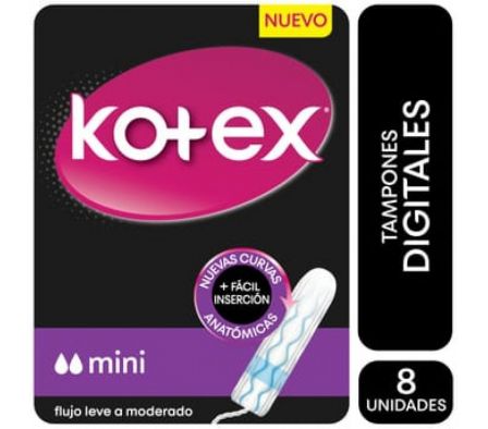 TAMPONES KOTEX EVOL MINI X 8 UNIDADES