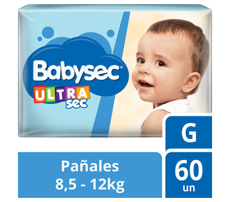 PAÑAL BABYSEC ULTRA EXT. GDE 60 n