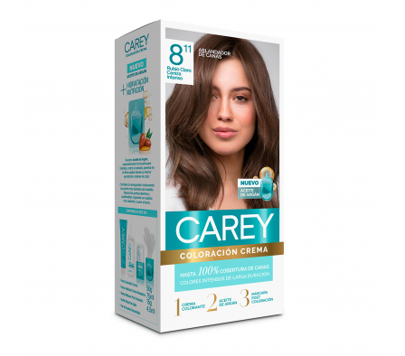 TINTE CAREY RUBIO CENIZA INTENSO NRO 8.11 
