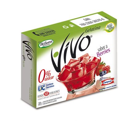 GELATINA VIVO BERRIES 22  GR 