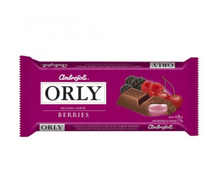 TABLETA CHOCOLATE AMBROSOLI ORLY BERRIES X 115 GR