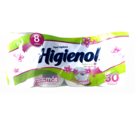 PAPEL HIGIENICO HIGIENOL PERFUMADO x8 UNIDADES
