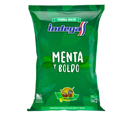 YERBA INDEGA MENTA Y BOLDO PLAST 100GR