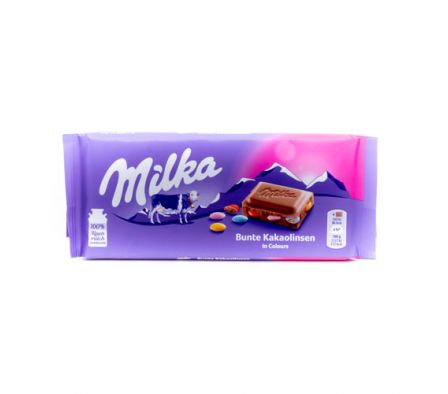 CHOCOLATE MILKA BUNTE KAKAOLINSEN 100  GR