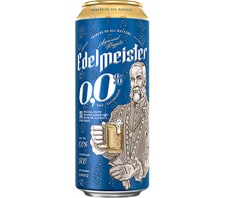 CERVEZA EDELMEISTER SIN ALCOHOL LATA 500 ML