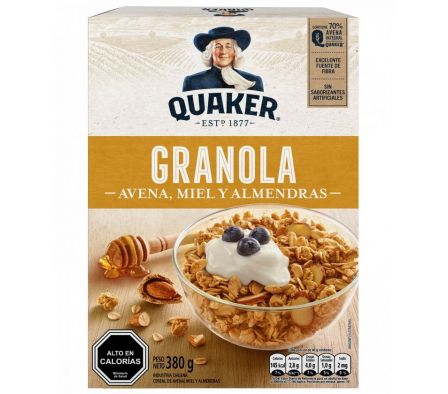  GRANOLA QUAKER AVENA MIEL ALMEDRAS 342GR