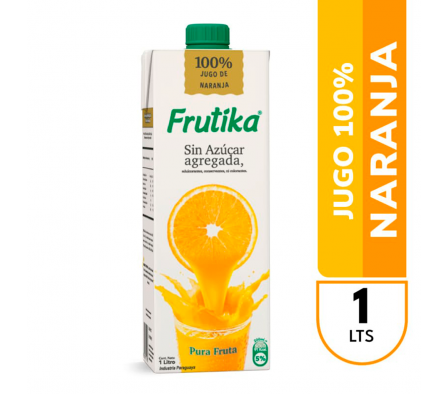 JUGO FRUTIKA SIN AZUCAR NARANJA 1 LT