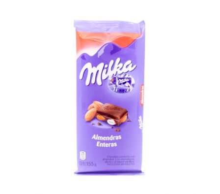 CHOCOLATE MILKA ALMENDRAS BR 155  GR 