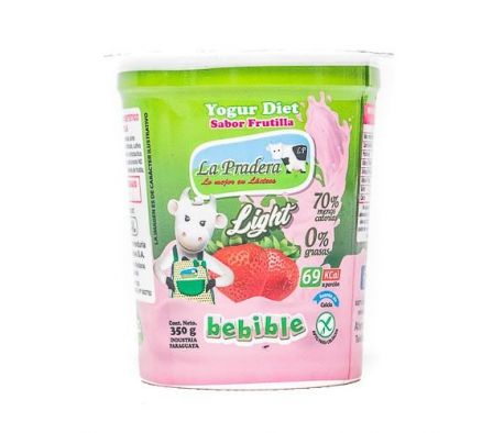 YOGHURT DIET LA PRADERA FRUTILLA 350 CC 