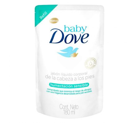 JABON LIQ. DOVE BABY HUMECTACION SENSIBLE 180 ML