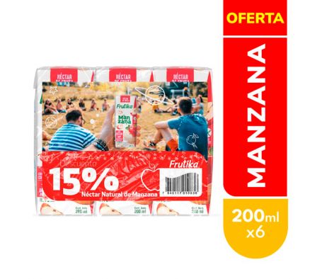 PACK FRUTIKA MANZANA 6 X 200 ML