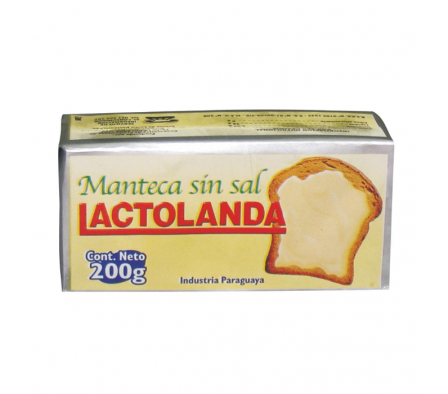 MANTECA SIN SAL LACTOLANDA 200 ML