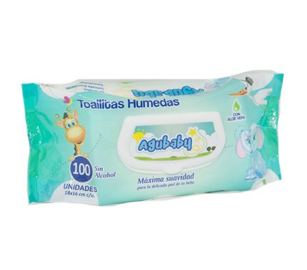 TOALLA HUMEDA AGUBABY 100 UNIDADES