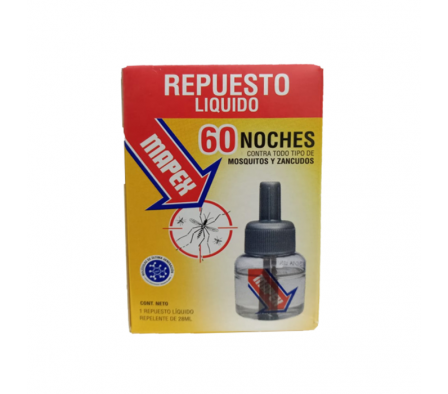 INSECTICIDA REPUESTO LIQUIDO 60 NOCHES MAPEX