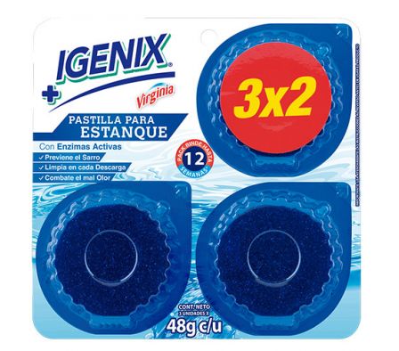 PASTILLA PARA ESTANQUE IGENIX AZUL 3x2 48gr
