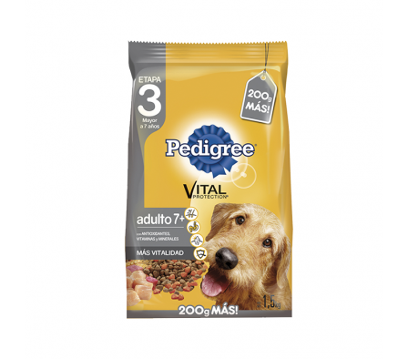 ALIMENTO PERRO PEDIGREE SENIOR + 7 AÑOS 1.5 KG