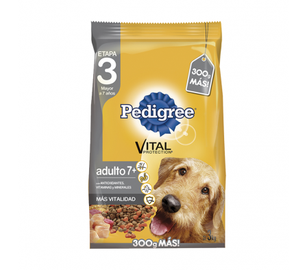 ALIMENTO PARA PERROS PEDIGREE ADULTO+7 AÑOS 3KG
