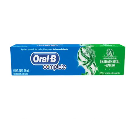 PASTA DENTAL ORAL B COMPLETE MENTA REFRESC. 90 GR