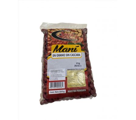 MANI AGROLI SIN CASCARA 300  GR