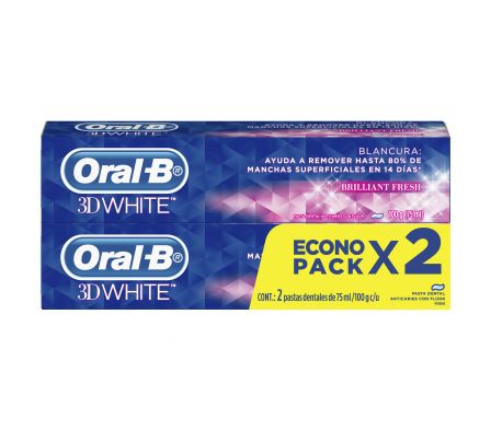 PACK CREMA D. ORAL B 3D WHITE 100 GR X 2 UND.