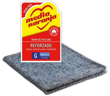 TRAPO PISO GDE MEDIA NARANJA 58X60 CM