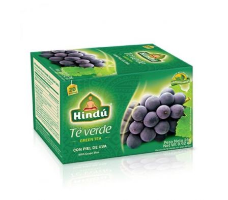TE VERDE HINDU PIEL UVA 20   SAQUITOS 