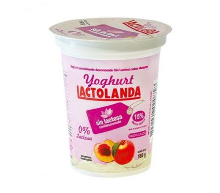 YOGHURT SEMIDESCREMADA SIN LACTOSA DURAZNO 180  GR