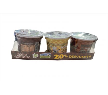 PACK X3 POSTRE LA PRADERA 120  GR
