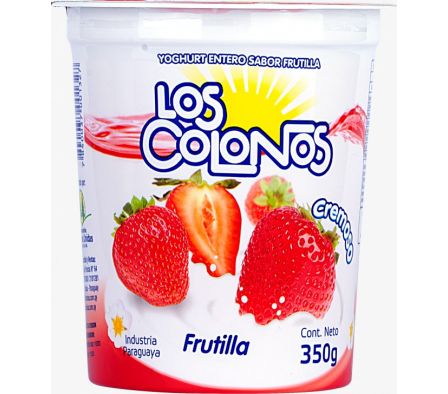 YOGHURT ENT FRUTILLA LOS COLONOS 350  GR