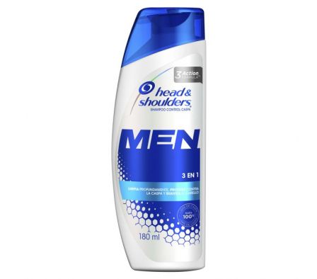SHAMPOO 3 EN 1 HEAD & SHOULDERS MEN 180 ML